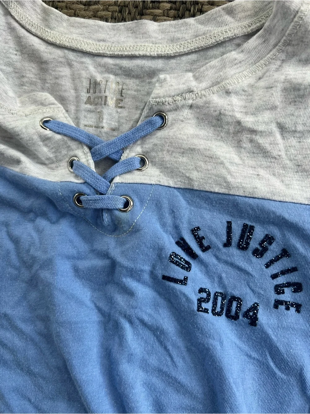 Justice Blue & White Tee